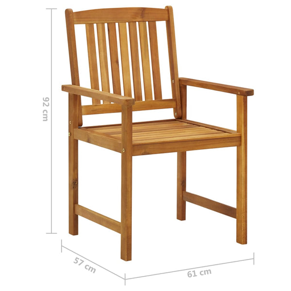 vidaXL Garden Chairs with Cushions 2 pcs. Solid Acacia Wood