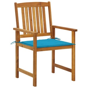 vidaXL Garden Chairs with Cushions 4 pcs Solid Acacia Wood