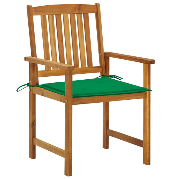 vidaXL Garden Chairs with Cushions 4 pcs Solid Acacia Wood