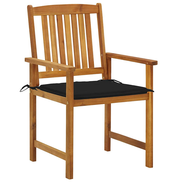 vidaXL Garden Chairs with Cushions 4 pcs Solid Acacia Wood