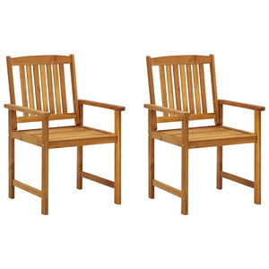 vidaXL Garden Chairs with Cushions 2 pcs. Solid Acacia Wood