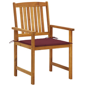vidaXL Garden Chairs with Cushions 4 pcs Solid Acacia Wood