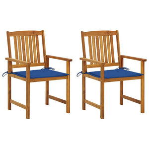 vidaXL Garden Chairs with Cushions 2 pcs. Solid Acacia Wood