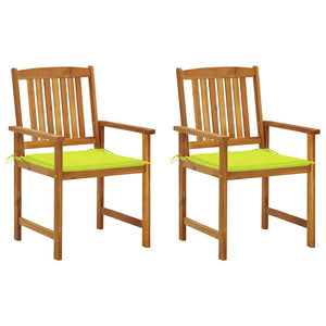 vidaXL Garden Chairs with Cushions 2 pcs. Solid Acacia Wood