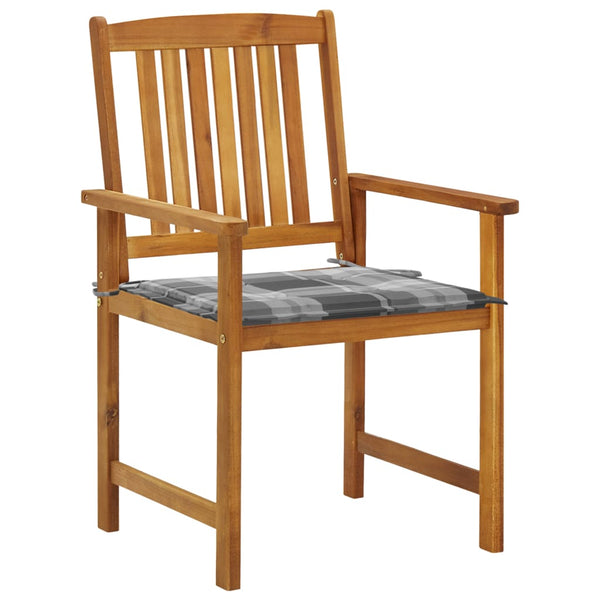 vidaXL Garden Chairs with Cushions 2 pcs. Solid Acacia Wood