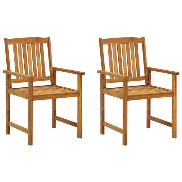 vidaXL Garden Chairs with Cushions 2 pcs. Solid Acacia Wood