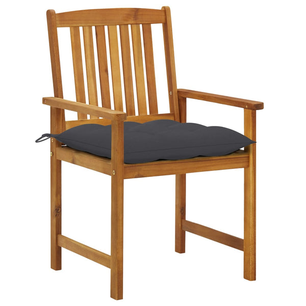 vidaXL Garden Chairs with Cushions 2 pcs. Solid Acacia Wood