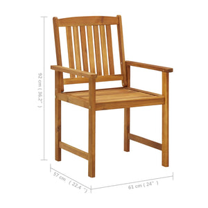 vidaXL Garden Chairs with Cushions 2 pcs. Solid Acacia Wood