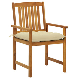 vidaXL Garden Chairs with Cushions 2 pcs. Solid Acacia Wood
