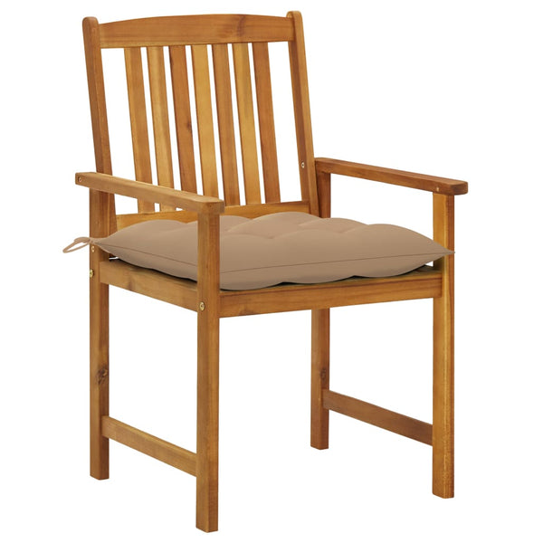 vidaXL Garden Chairs with Cushions 2 pcs. Solid Acacia Wood