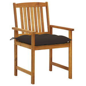 vidaXL Garden Chairs with Cushions 2 pcs. Solid Acacia Wood