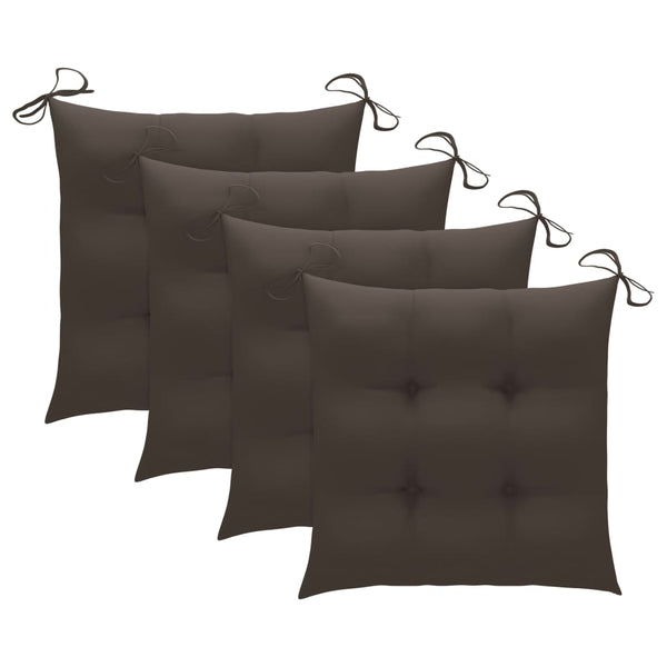 vidaXL Garden Chairs with Cushions 4 pcs Solid Acacia Wood