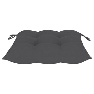 vidaXL Garden Chairs with Cushions 4 pcs Grey Solid Acacia Wood