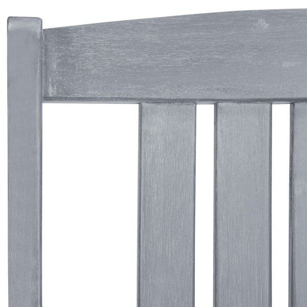 vidaXL Garden Chairs with Cushions 2 pcs. Grey Solid Acacia Wood