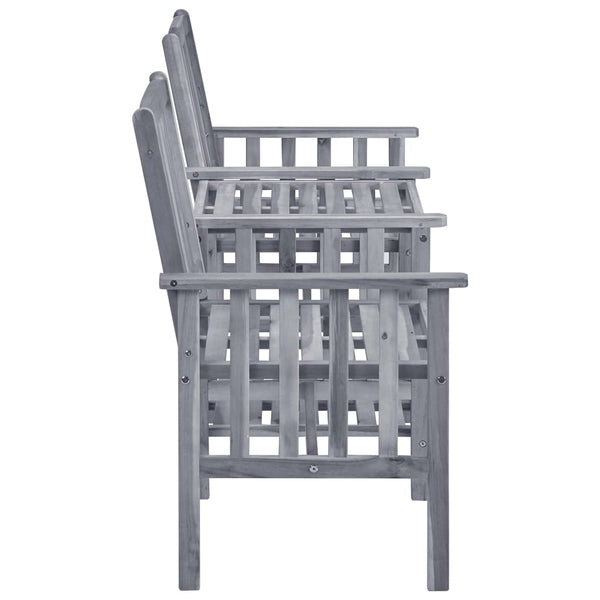 vidaXL Garden Chairs with Teatable and Cushions Solid Acacia Wood