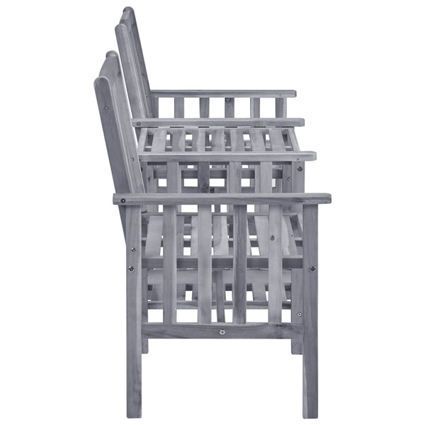 vidaXL Garden Chairs with Teatable and Cushions Solid Acacia Wood