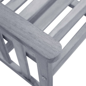 vidaXL Garden Chairs with Teatable and Cushions Solid Acacia Wood
