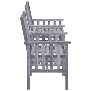 vidaXL Garden Chairs with Teatable and Cushions Solid Acacia Wood