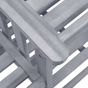 vidaXL Garden Chairs with Teatable and Cushions Solid Acacia Wood