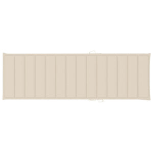 vidaXL Sun Lounger with Cushion Solid Acacia Wood
