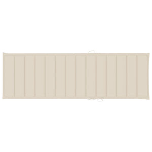 vidaXL Sun Lounger with Cushion Solid Acacia Wood