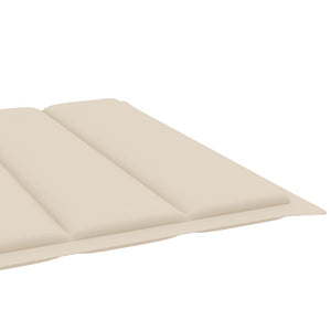 vidaXL Sun Lounger with Cushion Solid Acacia Wood