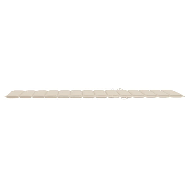 vidaXL Sun Lounger with Cushion Solid Acacia Wood