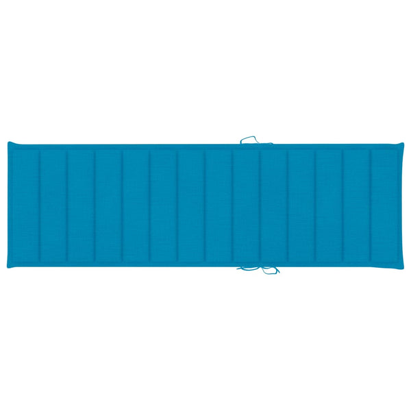 vidaXL Sun Lounger with Cushion Solid Acacia Wood