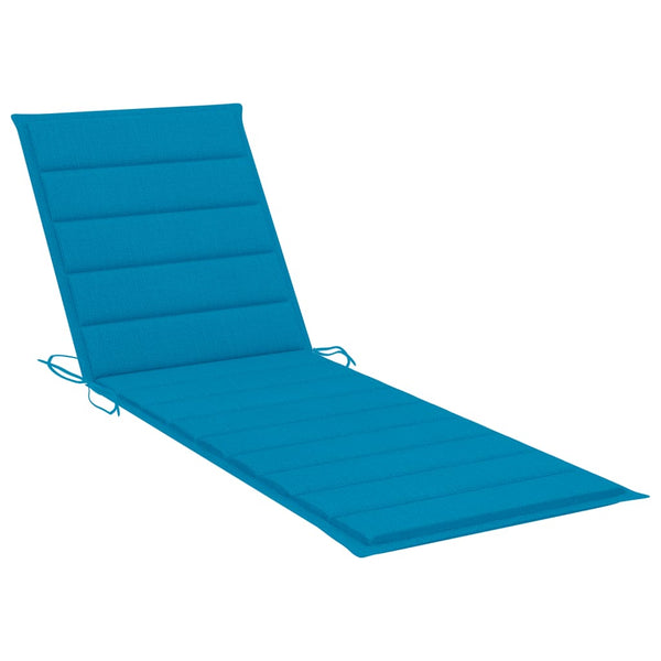 vidaXL Sun Lounger with Cushion Solid Acacia Wood
