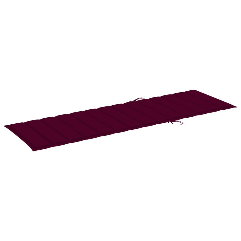vidaXL Sun Lounger with Cushion Solid Acacia Wood