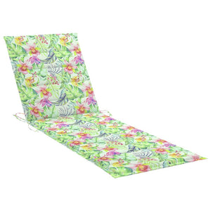 vidaXL Sun Lounger with Cushion Grey Solid Acacia Wood