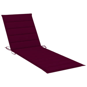 vidaXL 2-Seater Sun Lounger with Cushion Grey Solid Acacia Wood