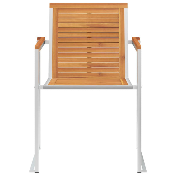 vidaXL Garden Chairs with Cushions 2 pcs. Solid Acacia Wood and Steel