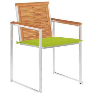 vidaXL Garden Chairs with Cushions 2 pcs. Solid Acacia Wood and Steel