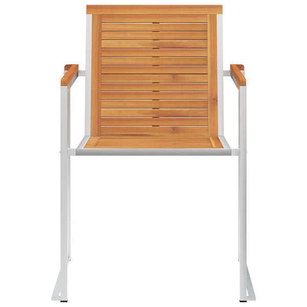 vidaXL Garden Chairs with Cushions 2 pcs. Solid Acacia Wood and Steel