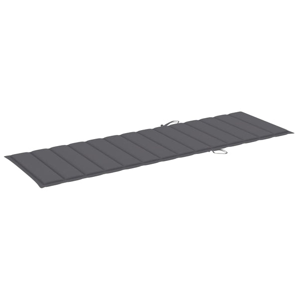 vidaXL Sun Lounger with Cushion Solid Acacia Wood Galvanised Steel