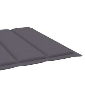 vidaXL Sun Lounger with Cushion Solid Acacia Wood Galvanised Steel