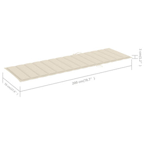 vidaXL Sun Lounger with Cushion Solid Acacia Wood Galvanised Steel