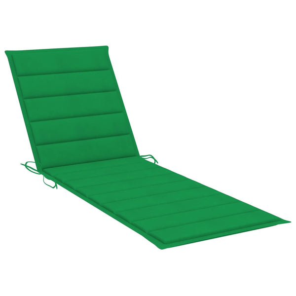vidaXL Sun Lounger with Cushion Solid Acacia Wood Galvanized Steel
