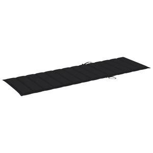 vidaXL Sun Lounger with Cushion Solid Acacia Wood Galvanized Steel