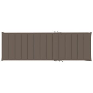 vidaXL Sun Lounger with Cushion Solid Acacia Wood Galvanized Steel