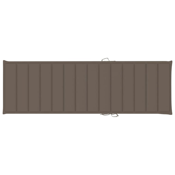 vidaXL Sun Lounger with Cushion Solid Acacia Wood Galvanized Steel