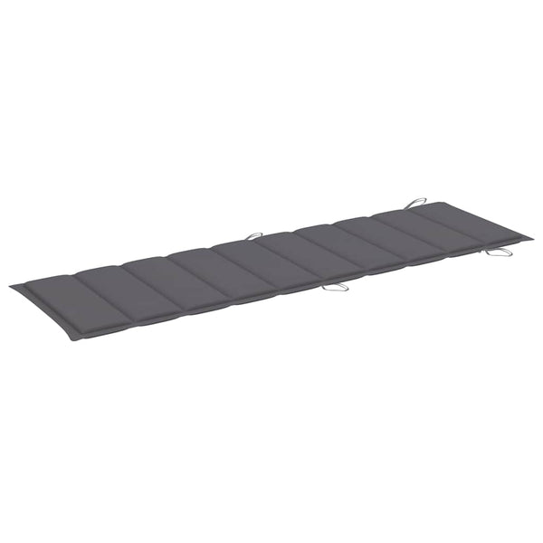 vidaXL Sun Lounger with Cushion Solid Acacia Wood