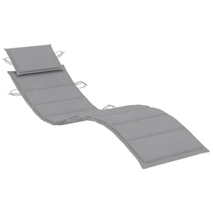 vidaXL Sun Lounger with Cushion Solid Acacia Wood