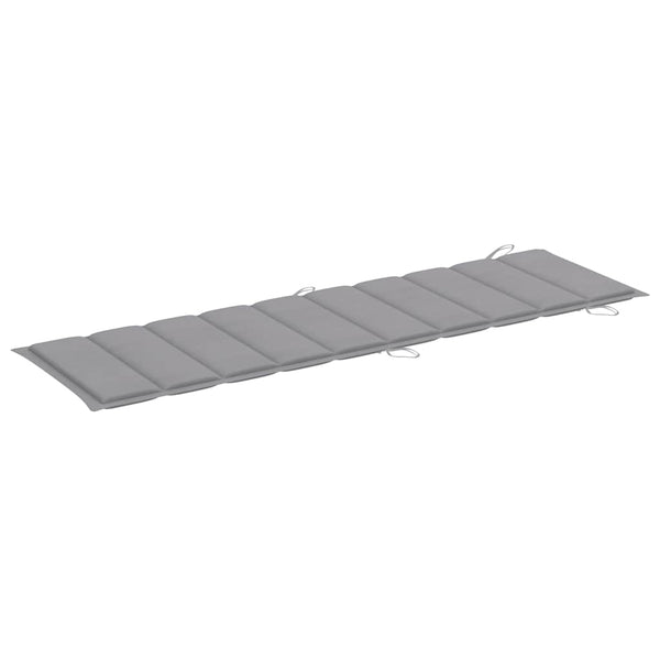 vidaXL Sun Lounger with Cushion Solid Acacia Wood