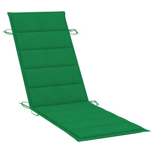 vidaXL Sun Lounger with Cushion Solid Acacia Wood