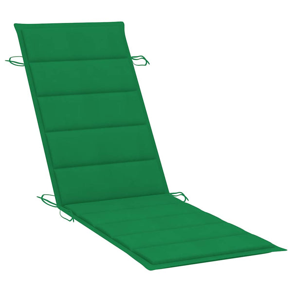 vidaXL Sun Lounger with Cushion Solid Acacia Wood
