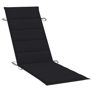 vidaXL Sun Lounger with Cushion Solid Acacia Wood