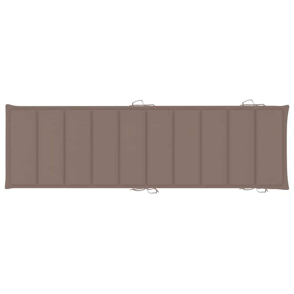 vidaXL Sun Lounger with Cushion Solid Acacia Wood