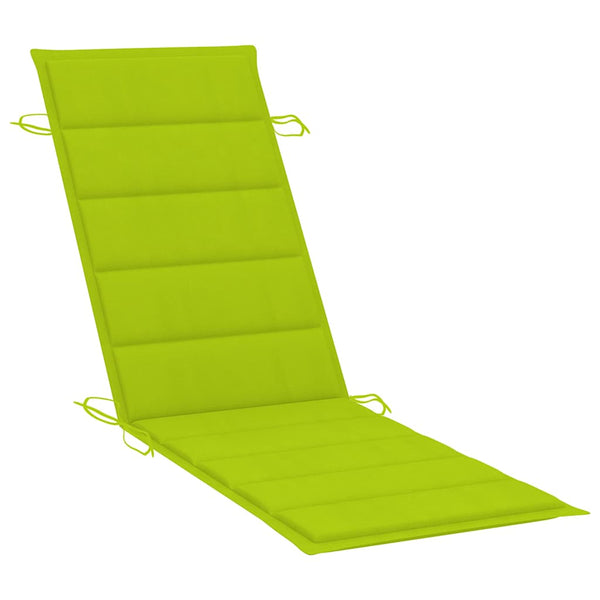 vidaXL Sun Lounger with Cushion Solid Acacia Wood